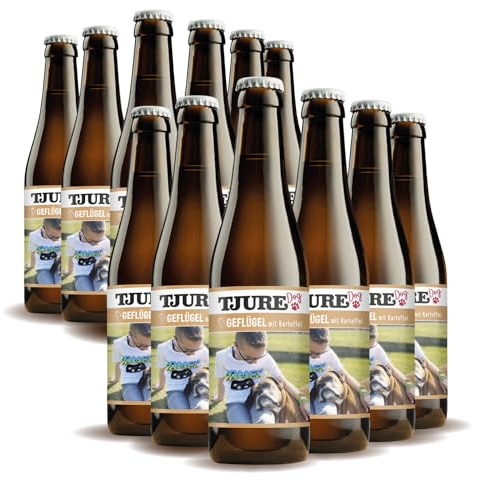 TJURE Hundesmoothie Geflügel & Kartoffel | 10 + 2 320 ml | Hundesnack in flüssiger Form mit Hähnchen & Pute | Getreidefrei | Ideal als Topping & Snack | Hochwertige Zutaten in Lebensmittelqualität