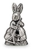 Deko-Hasen Hase Mädchen mit Rechen Kunststein 9,8 x 6,2 x 16,0cm