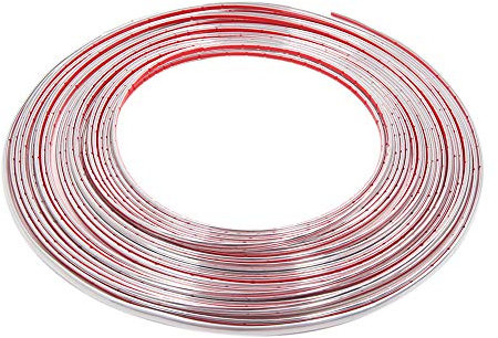 sourcing map 15m x 6mm MOULURE Chromée Baguette Porte Auto Garde Protecteur Décoration