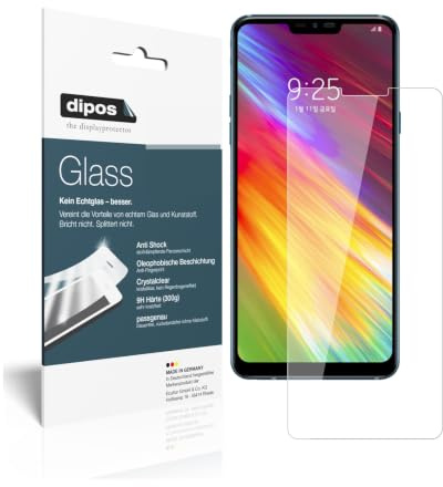 dipos 2x Displayschutzfolie 9H klar für LG Q9 | Bricht und splittert nicht, kein Echtglas, Anti-Shock, passt perfekt, kratzfest, blasenfrei, hüllenfreundlich, selbstklebend