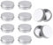 Yesmin Pack of 10 Aluminum Tin Jars, 15ml Round Cosmetic Sample Metal Tins Storage Jar Containers with Screw Cap for Lip Balm, Cosmetic, Candles, DIY Crafts