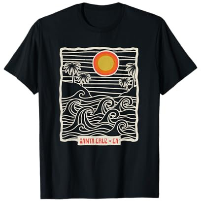 70s 80s CA Retro Sunset Ocean Santa Cruz T-Shirt