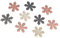 TRF 36 STK Schneeflocken Holz Weiss grau rosa Deko Schneeflocke Holz Tischdeko Basteln Winter Weihnachten Streuteule Weihnachtsdeko