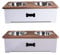 Luxury Dog Food Feeding Stand Station Stainless Double Raised Bowls Pet Feeder (Grey, Large)