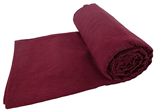 Casatessile Kiara Unito - Tagesdecke Größe 180x260 cm | 100% Baumwolle Jacquard-Stoff | Vielseitig als Sofaüberwurf oder leichte Decke | Made in Italy- Bordeaux
