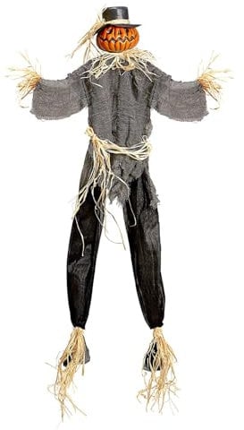 WIDMANN MILANO PARTY FASHION W 10042 Épouvantail, 130 cm, décoration, décoration à suspendre, horreur, Halloween, fête à thème