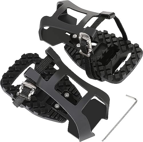 AngelReally Zehenkäfige für Peloton Bike & Peloton Bike + Pedale kompatible Zehenkäfig-Adapter – Konvertieren Sie Look Delta Pedale in Dual-Funktionspedale – Fahren Sie mit Sneakers