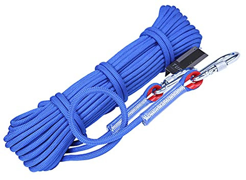 Yimihua Climbing rope 6mm/8mm/9.5mm/12mm Climbing Rope,Outdoor Adventure Rappelling Rope,Life-saving Electrostatic Rope Adventure Rope Camping Rescue Fireproof Nylon Rope(Size:100M,Color:12MM)