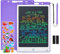 Coolzon Tableta de Escritura LCD 12 Pulgadas para Niños con Pegatinas de Dibujos Animados de Animales Gratis,LCD Tableta Gráfica Regalo Vorrable y Reutilizable,Púrpura
