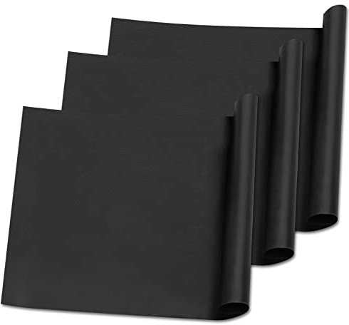 Goalfly 3 Pack Oven Liners, Non Stick Oven Liners, 40cmx33cm Oven Liners for Bottom of Oven for Gas, Electric and Fan Assisted Ovens (Black)
