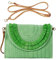 HINGTAT Bolso de mano de paja para mujer, bolso cruzado de paja, bolsas de playa para mujer, bolsa de tela de paja, bolsa de fiesta para fiesta de noche, 01-verde