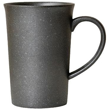CAPIJIONG Tasse à café japonaise en terre cuite rugueuse de 8 oz - Design rétro de niche de grande capacité Mugs-cerulean noir-201-300ml