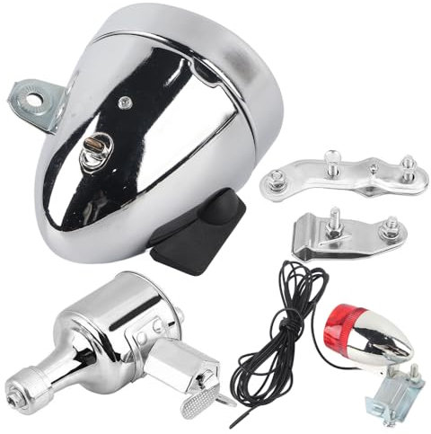 12V 6W Fanale Ovale per Bici Frontale,Luce Posteriore Che Genera Elettricità,Fanale Posteriore della,Dinamo del Generatore di Attrito del Fanale Posteriore della Bici Motorizzato della Bici