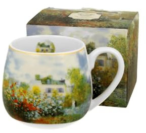 DUO ART GALLERY Fassbecher 430 ml THE GARDEN AT ARGENTEUIL New Bone China Porzellan