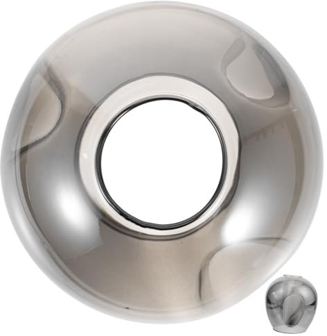 jojofuny Rauchgrauer Lampenschirm Glas Ersatz - 17cm, Austauschbarer Lampenschirm FüR Pendelleuchte, Dekorative Lampenschirmabdeckung FüR Wohnzimmer, Esszimmer Und Schlafzimmer