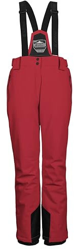 killtec Damen Funktionshose/Skihose mit abnehmbaren Trägern, Kantenschutz und Schneefang KSW 249 WMN SKI PNTS, modern red, 46, 37559-000
