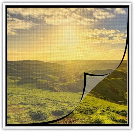 Porta zanzariera, porta balcone zanzariera con tenda zanzariera con gancio a telaio completo, installazione adesiva senza foraturaVersione 2024-120x130cm-Nero