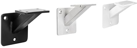 Natural Goods Berlin SLANT Handlaufhalter schwarz 2 Stück/moderne Geländerhalterung für innen & außen/stilvolle Halterung für Handlauf aus massivem Metall/Halter für Handlauf zur Wandmontage
