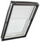 Original Roto Jalousette ZJA für Roto Dachfenster - Führungsschiene Weiß - Jalousie für Baureihe Designo R4/R7 und Classic K 43/73 - Größe 054/118 | 05/11 - Stofffarbe Weiß