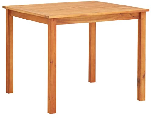 QZZCED Gartentisch 88x88x74 cm Akazie Massivholz, Outdoor Tisch Garten Lounge Tisch Balkon Esstisch Patio Tisch für Gärten, Terrassen, Balkone