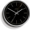 JONES CLOCKS Twilight Silver Wanduhr, modernes Design, poliertes Gehäuse und schwarzes Markierungszifferblatt, 30 cm Durchmesser