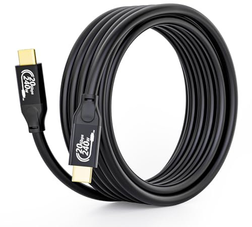 MOPOCHG 2M Câble USB C 3.2 Gen 2, 240W PD 3.1 Charge Rapide Câble Type C Vidéo 4K 60Hz Data Sync à 20Gbps Pour iPhone 15 Plus Pro Max iPad Pro Air Samsung Galaxy S24 S23 Tab S9 S8 Tablette