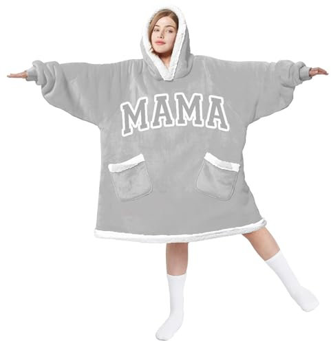 Geschenke für Mama, Hoodie Decke für Den Beste Mama, Muttertagsgeschenke Geburtstagsgeschenk für Mama Frauen, Geschenk Mutter Frau zum Ostern Muttertag Geburtstag Weihnachten