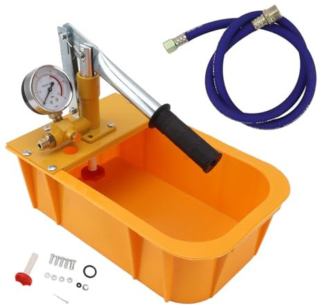KENANLAN Hydrostatic Pump Tester, Manual Water Pressure Test Pump with Gauge, Suitable for Water or Hydraulic Oil, leaks in Plumbing Systems, Heating installations