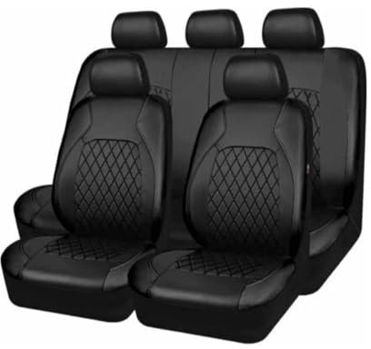 TANJAU Autositzbezüge Sets für Dacia Sandero Stepway 3.GEN 2.Gen 2012 2013 2014 2015 2016 2017 2018-2025, Leder Full Set Auto Sitzbezüge Vorne Hinten Schonbezüge Wasserdicht Verschleißfest Zubehör