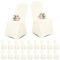 Showgeous 20 Stück Stuhlhussen Elfenbein Polyester Spandex Lycra Stretch Stuhlhussen Universelle Waschbare Stuhlhussen für Hochzeitsfeier Esszimmer Bankett Dekoration