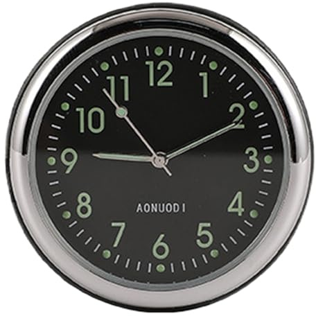 Cashboard Auto Cashboard Stick on - Autouhr mit Thermometer, Autouhr mit Kalender | Autouhr Solar Auto Uhr mit Hintergrundbeleuchtung, Leuchtuhren bzw