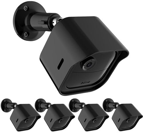 Wall Mount Compatible with Blink Outdoor Camera - Weatherproof Protective Housing for All - New Outdoor 4 (4th Gen) & (3rd Gen), 360° Adjustable Bracket for Security Camera System, 5 Pack