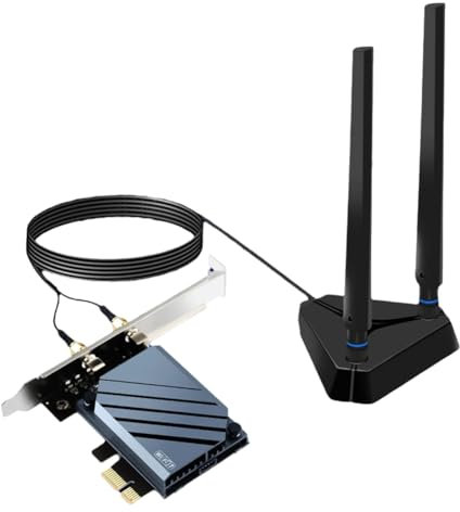 Uxsjakjsd Adaptador WiFi PCIE QCNCM865 con Bluetooth 5.3 y Wi-Fi 7 de hasta 5,8 Gbps Tribanda con Tarjeta Inalámbrica para 11