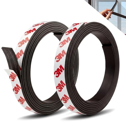 Bande Magnetique Adhesive A+B (2m+2m) pour Moustiquaire Fenetre DIY