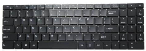 QHGUYOZ Laptop-Tastatur für KUU X15 Englisch US ohne hintergrundbeleuchtetes Papier Schwarz