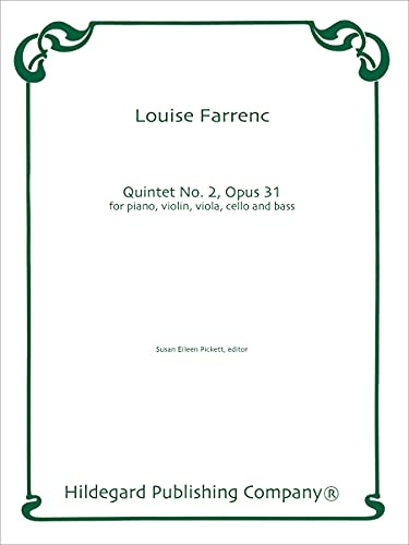 Louise Farrenc-Piano Quintet #2-Violin, Viola, Cello, Bass and Piano-SCORE