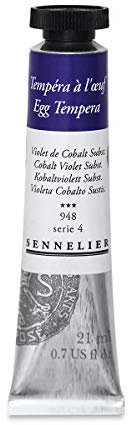 Sennelier Egg Tempera, 21m Tube, Cobalt Violet Hue S4