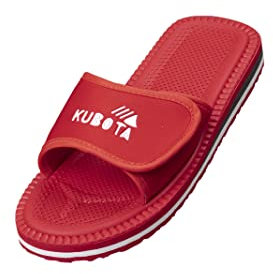 Kubota Claquettes à scratch Homme – Sandales été – Claquettes avec fermeture auto-agrippante – Chaussures pour piscine et plage – Chaussons – Rogue – 43