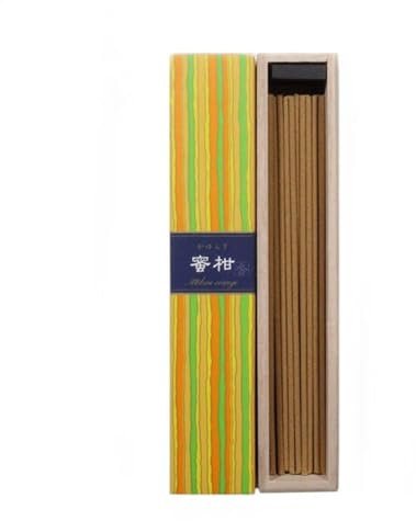 KAYURAGI - Mikan Orange 40 Räucherstäbchen von Nippon Kodo, japanische Qualitäts-Räucherstäbchen.