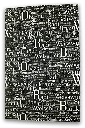 die stadtmeister Geschirrtuch ''Typo Bayerische Spezialitäten'' schwarz