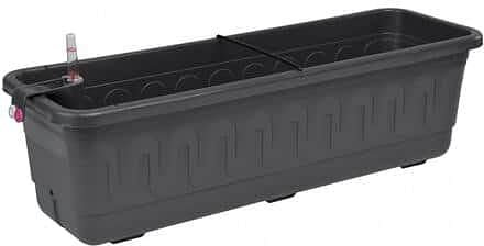 Gardenico Selbstbewässerung Blumenkasten Smart System Fantazie 40 cm, anthrazit/grau