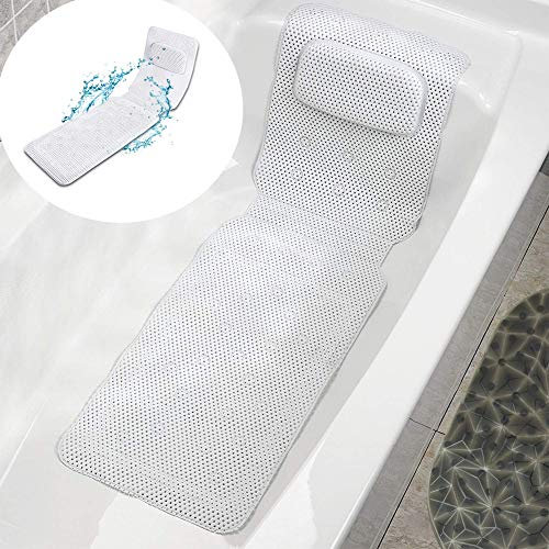 Rutschfeste Badewannenmatte, Massagebad und Duschmatte, Antibakterielle PVC-Ganzkörper Badekurort Matratze Kissen Kissen Weiche Gesteppte Badewannen Matte mit Breathable