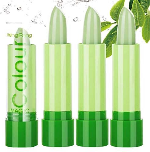 Gireatick 3PCS Aloe Vera Rouge à Lèvres, Couleur Magique Changeant Avec la Température, Brillant à Lèvres Hydratant Lèvre Pulpeuse Ensemble de Maquillage Pour Les Lèvres Longue Durée