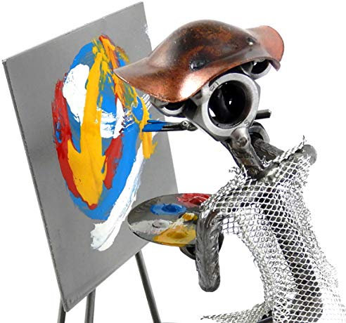 PITTORE - ARTISTA IN METALLO CON VITI BULLONI CHIODI DI METAL IDEA - IDEA REGALO ORIGINALE - 100% ARTIGIANALE - MADE IN ITALY - PERSONALIZZABILE