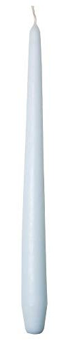 Premium Spitzkerzen | Kerzen | Leuchterkerzen | Halterkerzen | Lange Kerzen | Deko Kerzen | Ø 22 mm x 280 mm | 24 Stück | Brenndauer ca. 10 Std. | (Hellblau)
