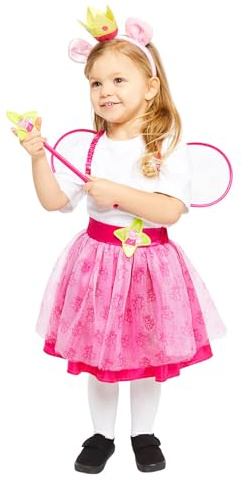 amscan Offiziell Lizenziertes Peppa Wutz Feenprinzessin-Kostüm für Kinder und Mädchen, Rose, 4-6 Jahre