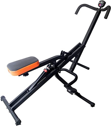 FFitness Power Body Crunch: Multifunktionaler Total Crunch für Brust, Gesäß, Bauchmuskeln, Beine und Arme - Grau, Manuell, 12 Widerstandsstufen, Display