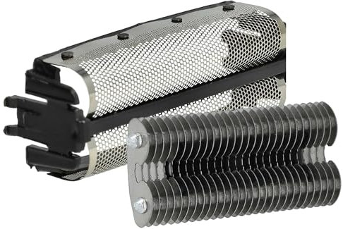 vhbw Kombi-Pack 2x Scherteil kompatibel mit Remington DF56 Elektrorasierer, Folie + Messerblock, schwarz/silber