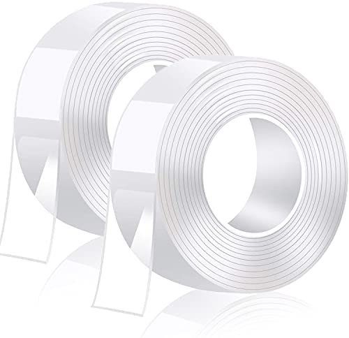 Keogh 10M Nastro Biadesivo Extra Forte, Trasparente Lavabile Potent Sottile Nano Tape, Rimovibile, Non Lascia Tracce Antiscivolo Nastro Adesivo per Muro, Foto, Casa, Cucina, Auto o Ufficio