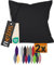 npluseins Doppelpack Baumwoll-Kissenbezüge - Moderne Wohndekoration in schlichtem Design 317.361, 80 x 80 cm, schwarz